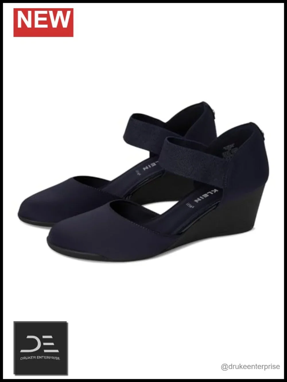 Anne Klein Women's Tiffany Wedge Sandals Stretch Fabric Pull-On Comfort